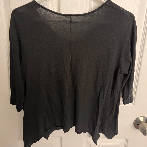 Free People boho grey floral top - Picture 2 of 2